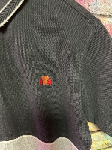 Ellesse Men’s Grey Black Polo Shirt Size M Short Sleeve Top - Picture 6 of 12