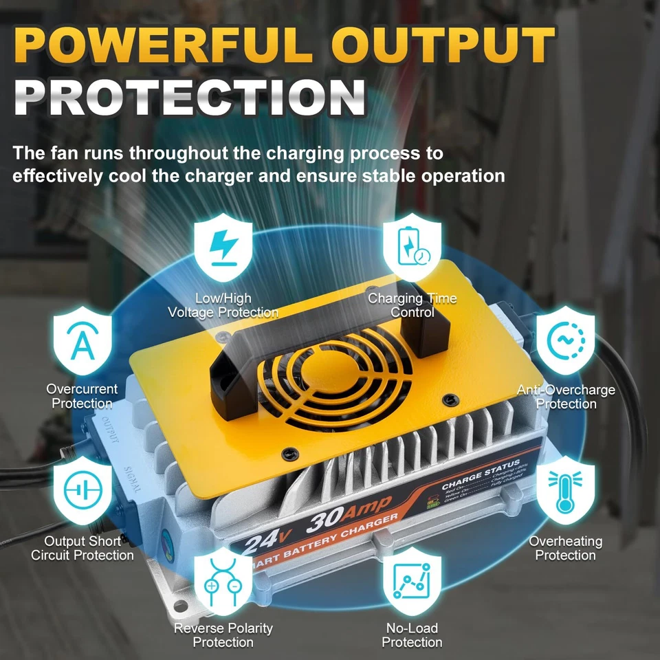 24 Volt 30A Forklift Battery Charger Single Phase Lead Acid Battery Fast Charger - Image 4 of 4
