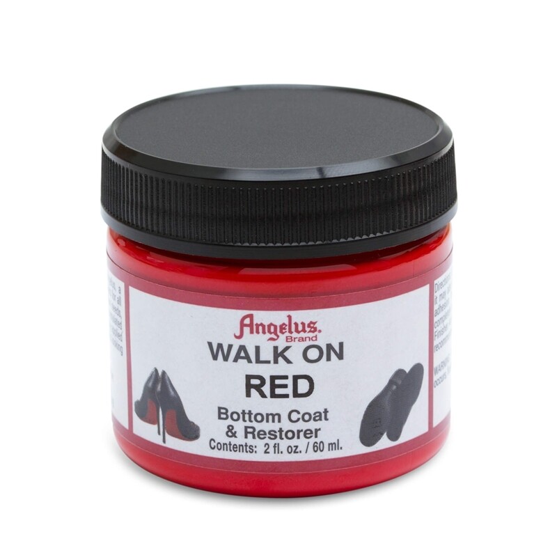 Angelus Brand Walk on Red Restorer Paint Shoe Bottom Repair Coat Soles 2oz