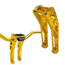 Gold 8.5" Tall Inside Pullback Riser Kit for Harley 2022-23 Low Rider ST FXRST