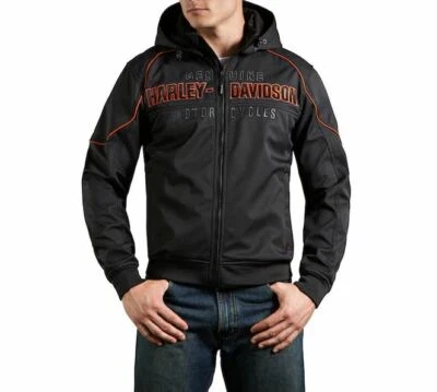 Harley-Davidson Hombre" IDYLL a Prueba de Viento" Suave Shell Chaqueta - Imagen 1 de 4