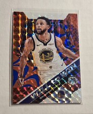 Stephen Curry 2019-20 Panini Mosaic Will to Win #14 Reactive Blue Prizm SN /99