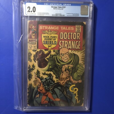 Strange Tales #157 CGC 2.0 1ST Living Tribunal Marvel Comic Dr Strange Thor 1967