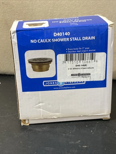 PlumBest D40140R 2-Inch Brass No Caulk Shower Drain with Stainless Steel Stra... - Picture 1 of 6