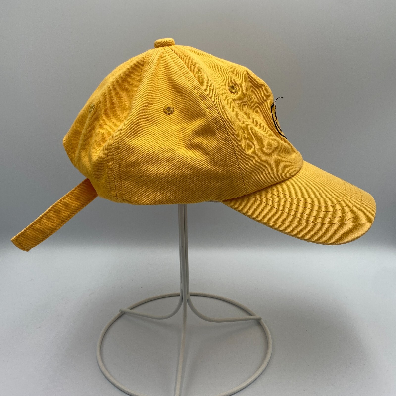 Happy Face Adjustable Strapback Hat Cap Yellow - image 4
