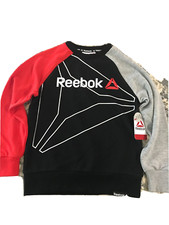 Reebok Boys Pullover Crew Neck Sweatshirt Black Size XSmall 4/5 