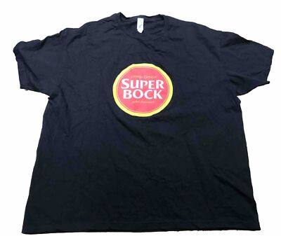 Super Bock Logo Classic American Funny Men's T-Shirt Size XL - Black - Fast Ship