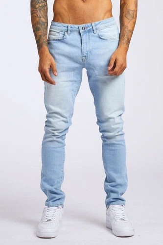 Neu Herren Jeans Slim Fit Skinny Stretch Denim Hose Baumwollhose Einfarbig - Bild 11 von 29