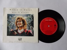 KIRI TE KANAWA - WORLD IN UNION - 7" VINYL SINGLE VG+ - SEE DESCRIPTION