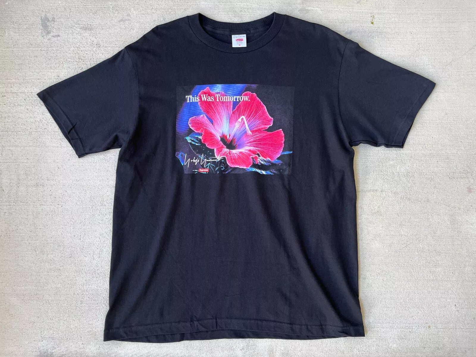 Tee shirt noir Supreme Yohji This Was Tomorrow taille Medium FW20