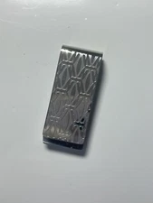 Brand New Cartier Money Bill Clip Wallet Holder 2C Logo Metal Silver
