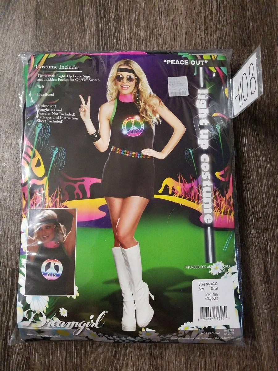 Peace Out Lighted Halloween Costume Size S