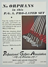 128. PGA Pro-Lated Golf Clubs Irons Colorized Poster 10" x 14.25" Golf Golfing