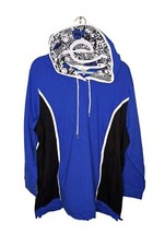 NWT CJ Banks Women's 3x Active Blue Hooded Sweatshirt Soft