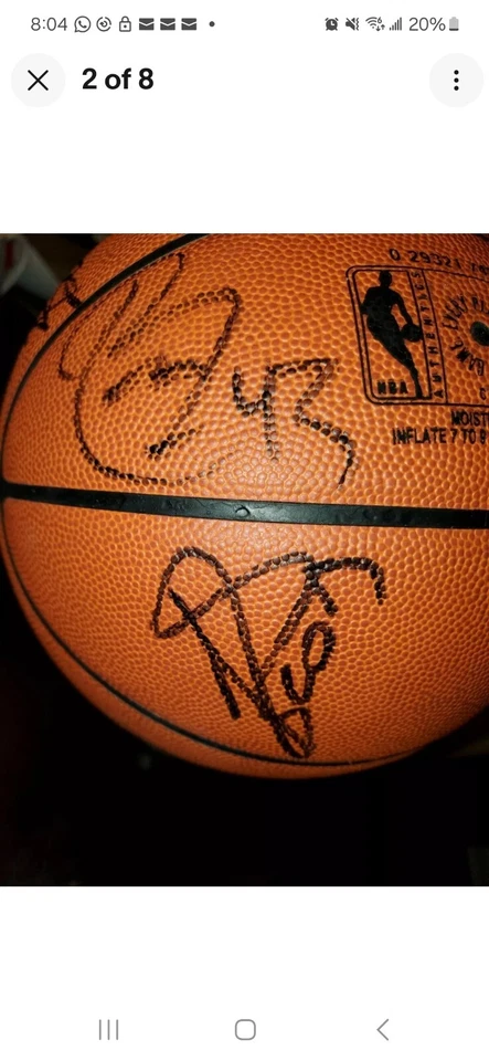 Dikembe Mutombo Autographed Ball  Also With Yao Ming, and Many Other Players. - Image 4 of 4