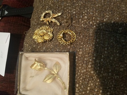 Lot De 3 Broches (pins) Vintage Singer En Or 10 Carats - Occasion