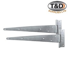 Timco Tee Hinges Gate Zinc/Galvanised 4”-24” PAIR for Garden Gates, Shed, Garage
