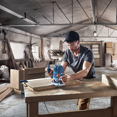 BOSCH® GOF 130 BOSCH Fresadora Superior Profesional 1300W + Accesorios 06016B... - Imagen 10 de 13