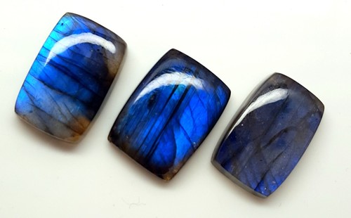 105.80Ct 100% Natural Blue Flashy Labradorite Cushion Cabochon Gemstone Lot SQ26 - Picture 4 of 4