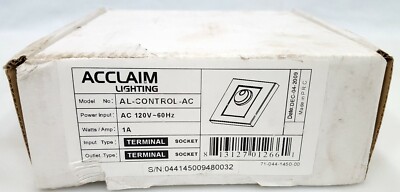 Acclaim Lighting AL-CONTROL-AC 120V~60Hz 1A - New!