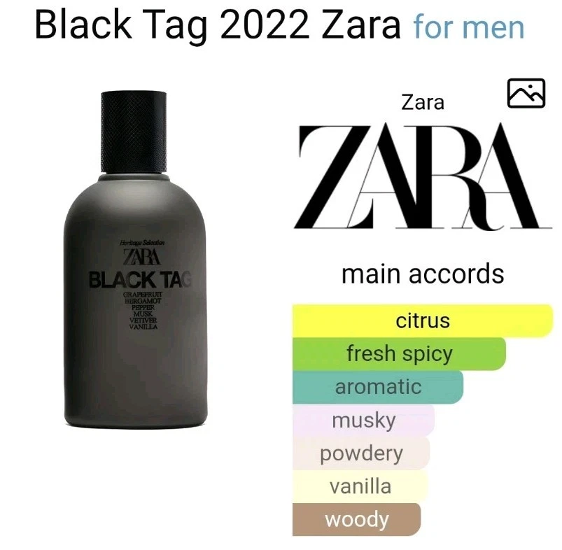 ZARA Original Formula BLACK TAG 3.38oz 100ml EDP Spray Colonia Foto 4 de 4