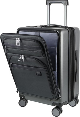 Expandable 22'' Hardside Carry-On Luggage with TSA Lock & USB Port - Steel Grey