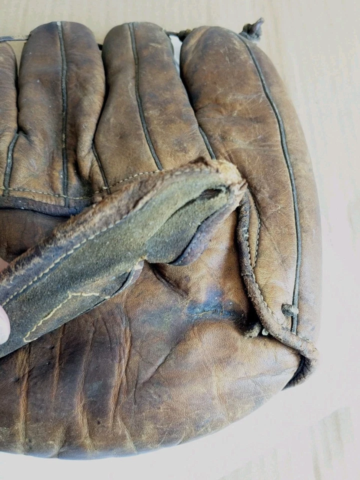 Guante de béisbol de colección militar de Estados Unidos Segunda Guerra Mundial 1940 Nokona G49 izquierda raro mano izquierda Foto 4 de 4