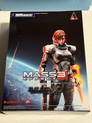 Female Shepard Play Arts Kai Mass Effect Statue Action Figure!! Mint Condition