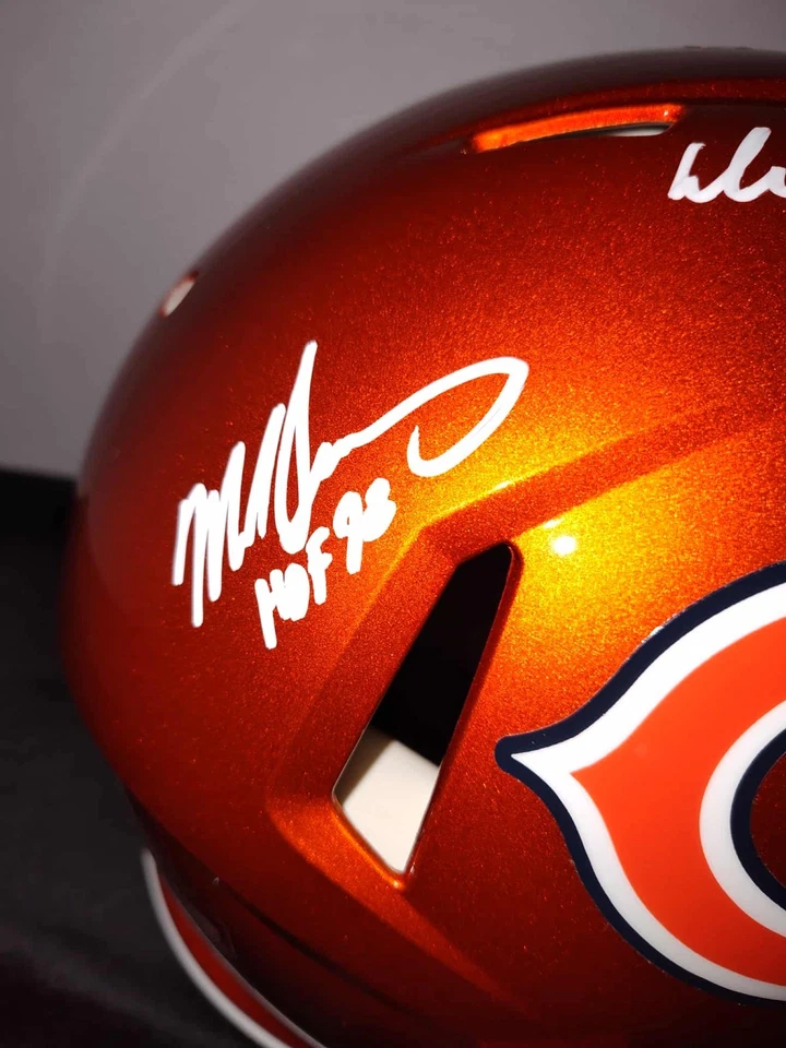 Casco Beckett Dick Butkus Mike Singletary Urlacher firmado por la corte Chicago Bears Foto 4 de 4