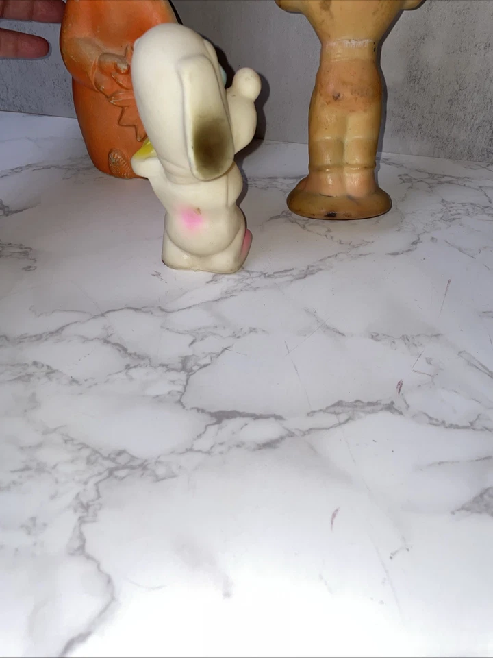 Vintage Rubber Toys 1960s Lot Of 3: Mighty Mouse, Bear, Dog - Image 2 of 4