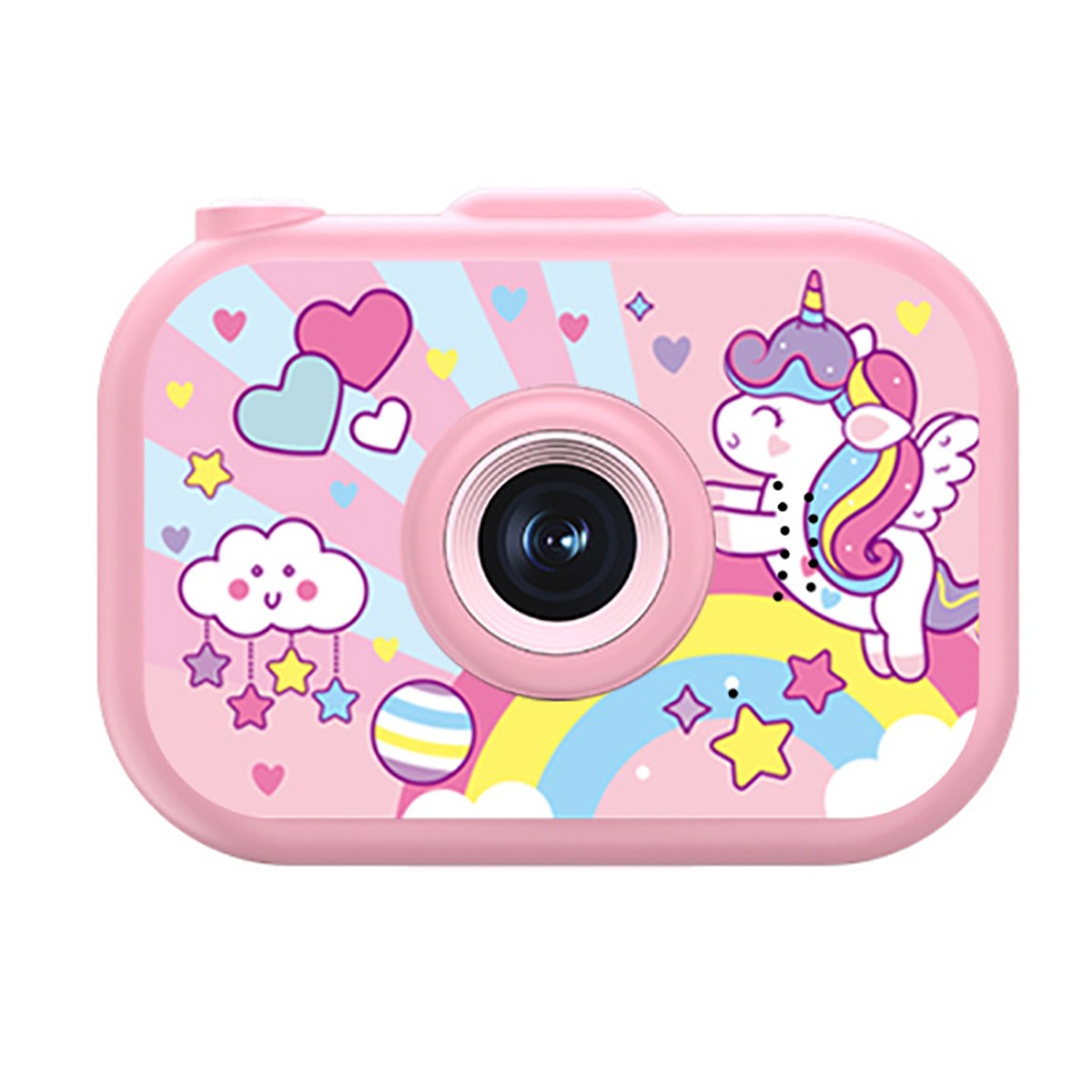 Appareil photo enfant pour vacances et blog rose avec trépied flexible de voyage