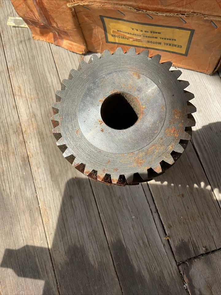 NOS 1954 - 1960 重型 3 速变频埋头轴簇齿轮 3709333 — 第 4/4 张图片