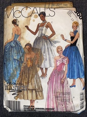 Vintage 80 s Gown Sewing Pattern McCall s 2800 READ DESCRIPTION