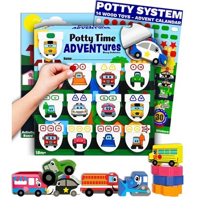 Potty Training Reward System  14PC Wooden Stacking Blocks with Car and Truck ...