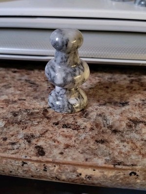 1 Each Marble Chess Piece Replacement Pawns Pawn White Gray Onyx Granite 1.75''