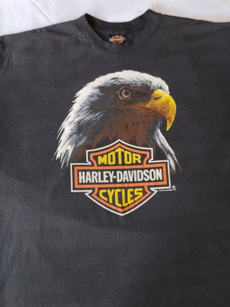 Vtg 90s Harley Davidson BIG EAGLE Biketoberfest 1993 tshirt single stitch XXXL image 3