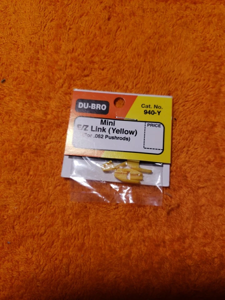 Du-Bro - Mini E/Z Link Yellow For .062 Pushrods - New - Part 940-Y - JT25 - Image 3 of 4