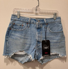 LEVI'S Women's Size 28 Premium 501 Original High Rise Cropped Shorts - New 