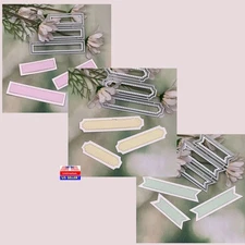 Layered stitched tags labels metal cutting dies cut cutter die YOU CHOOSE