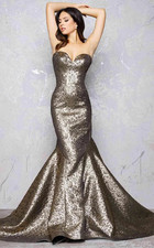 NEW MAC DUGGAL COUTURE 598 MERCURY MERMAID GOWN EVENING DRESS SZ 8
