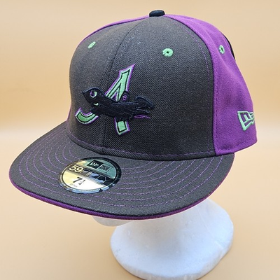 #ad Aberdeen Ironbirds Hat Cap New Era Fitted Size 7 1 4 Purple Green Minor League $24.95