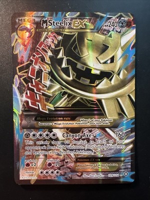 M Steelix EX 109/114 XY Steam Siege Full Art Ultra Rare Holo