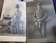 RARE - GROUP OF TWO ORIGINAL EARLY 1900's-WWI GERMAN OFFICER PHOTOS