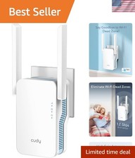 Dual Band WiFi Extender with 1.2Gbps Speed - Covers 1500 Sq.Ft for 30 Devices