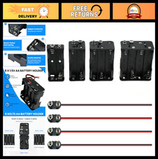 AA Battery Holder with Snap Connector Kit - 2/4/6/8 Cell, Durable Power Storage