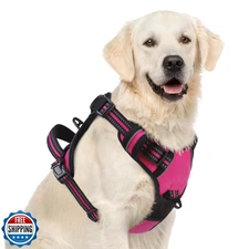 PUPTECK No Pull Dog Harness for Large, Adjustable Reflective Dog Harness with