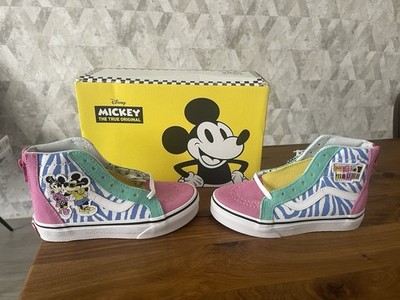 Vans x Disney Mickey Mouse Sk8-Hi Zip Gr. 30 NEU mit Karton Kinderschuhe Retro 