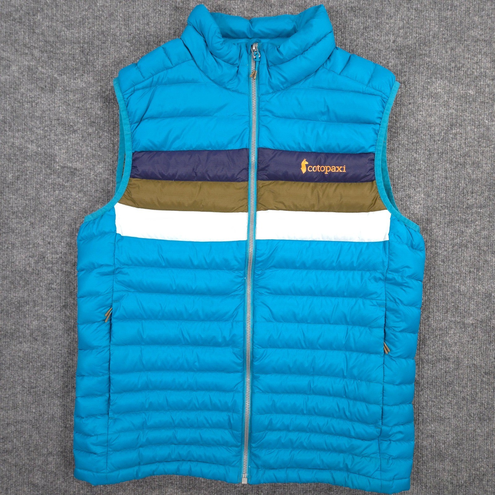 Cotopaxi Fuego Down Vest Mens M Blue Puffer 800 Fill DWR Water Repellent Shell