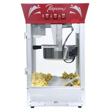 Popcorn MAKER Machine 12 Ounce Kettle 850W Countertop Popcorn Popper Theater Red