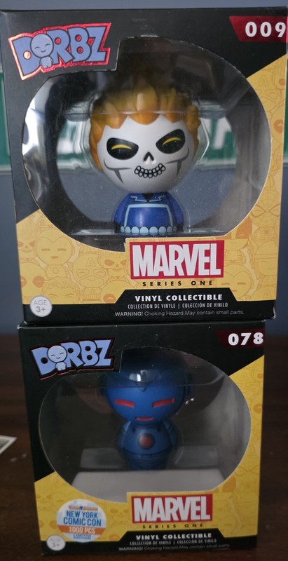 Set Of 2 Marvel Dorbz.  Iron Man And Ghost Rider